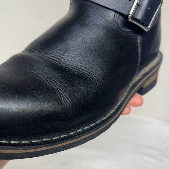 Men\'s Black Leather Buckle Boots main image 12